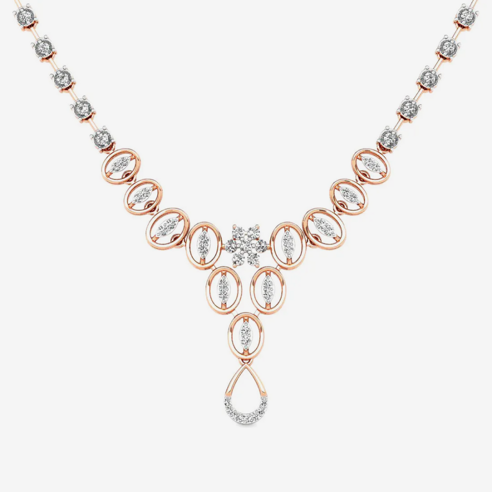 Gold Dangling Pendant With Chain