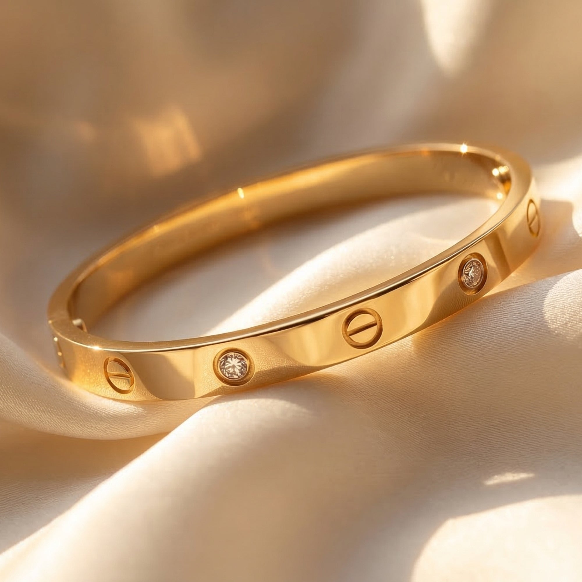 Infinity Stone Bracelet – Luxury Gold Crystal Bangle (Pack of 1)